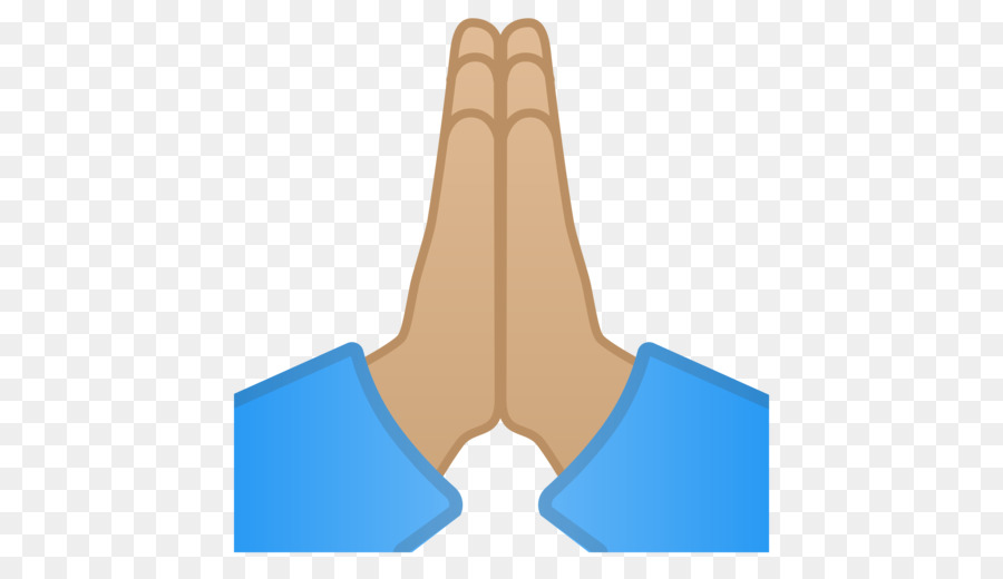 Praying Hands EmojiWorld Prayer Light skin - hands folded together png download - 512*512 - Free Transparent Praying Hands png Download.
