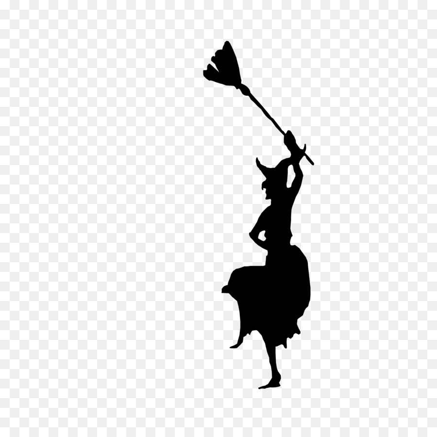 Silhouette Black and white Witchcraft Dance - witch png download - 2000*2000 - Free Transparent Silhouette png Download.