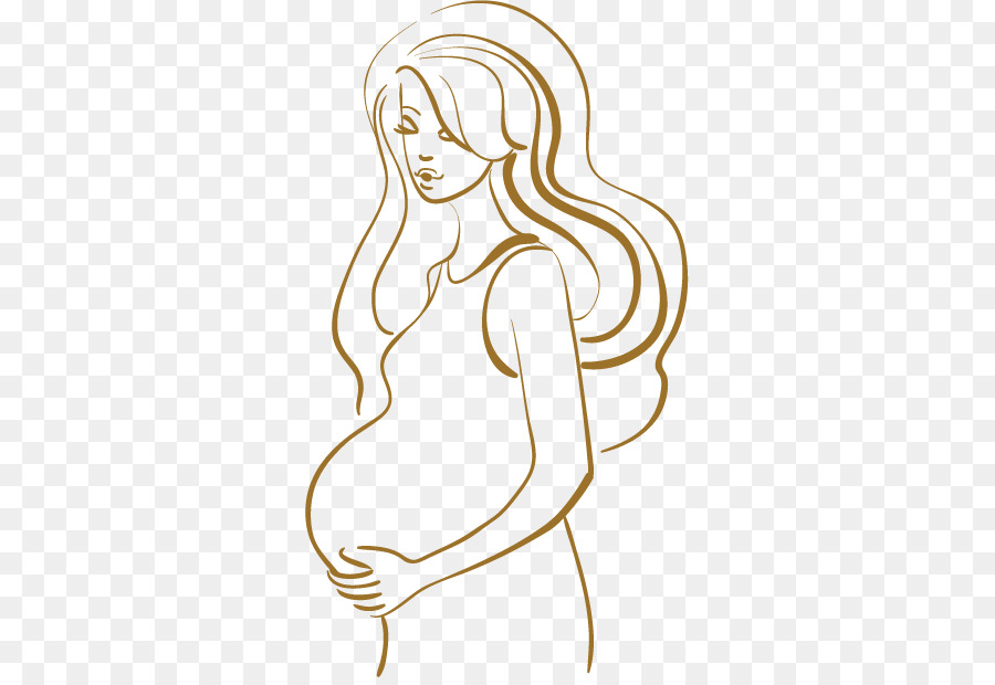 Pregnancy Woman Illustration Cartoon Pregnant Women Vector Material