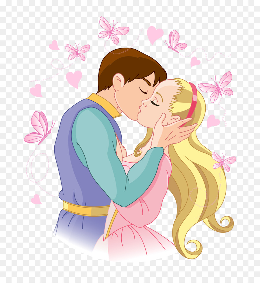 Kiss Cartoon Drawing Clip art - Prince and princess png download - 2680*2900 - Free Transparent  png Download.