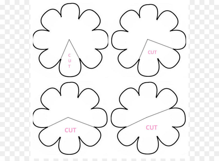 Paper Flower Rose Template Pattern - Free Flower Templates Printable png download - 1000*1000 - Free Transparent Paper png Download.