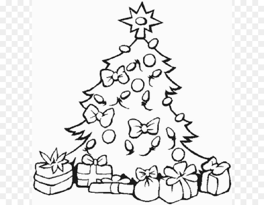 Coloring book Christmas tree Christmas ornament - Printable Pictures Of Trees png download - 682*700 - Free Transparent Coloring Book png Download.
