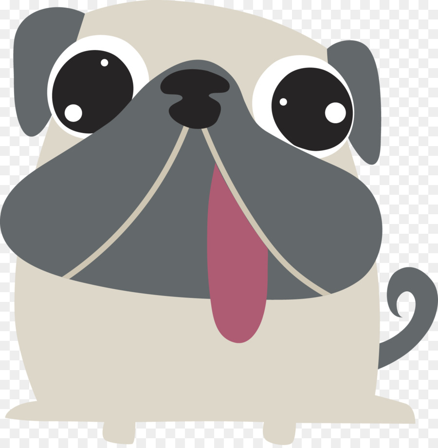 Pug Puppy Sticker Personal grooming - vector pug png download - 1557*1582 - Free Transparent Pug png Download.