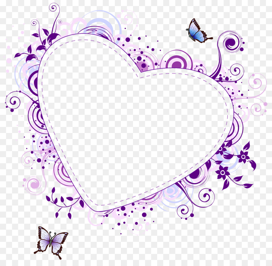 Purple Heart Clip art - Purple Border Frame PNG Free Download png download - 1669*1619 - Free Transparent  png Download.