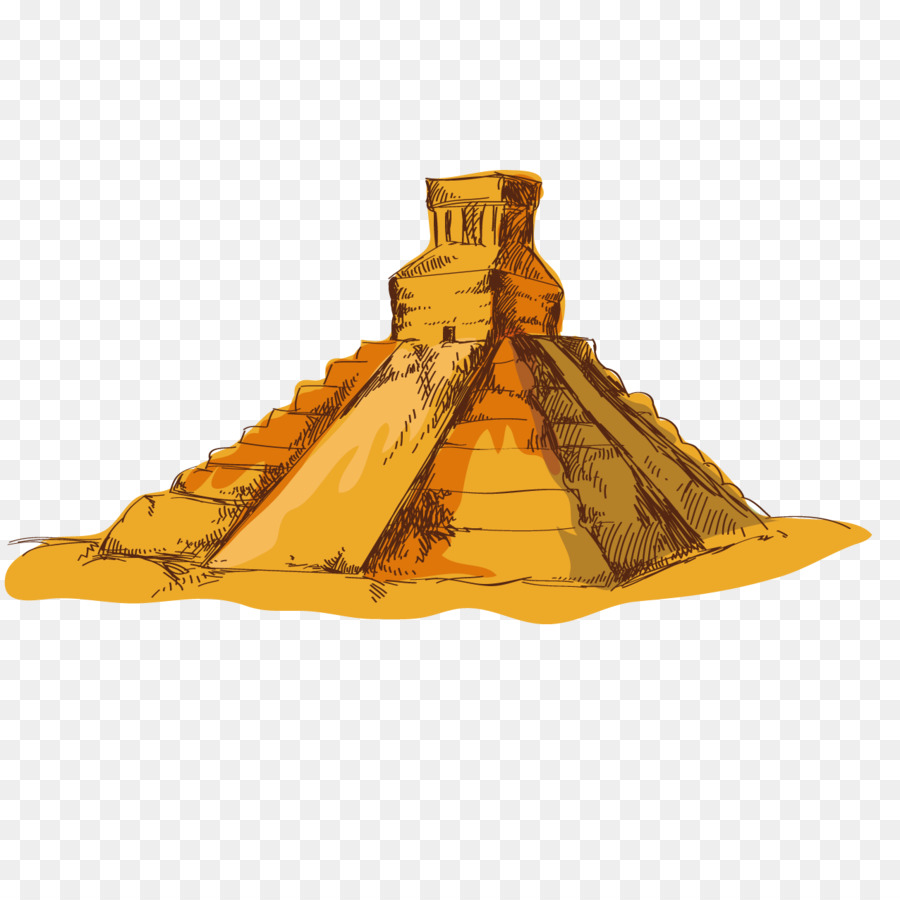 Mexico Pyramid - Hand-painted pyramid png download - 1276*1276 - Free Transparent Mexico png Download.