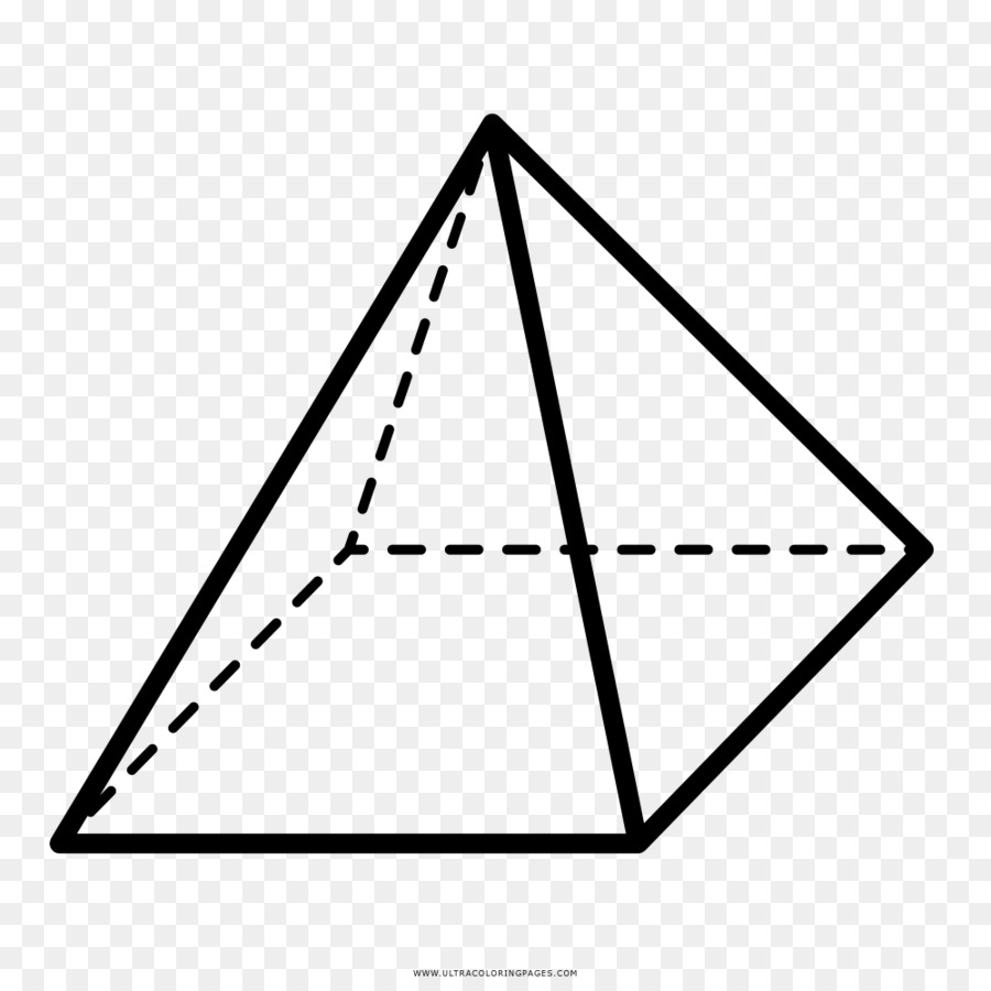 Square pyramid Geometry Shape Drawing - pyramid png download - 1000*1000 - Free Transparent Pyramid png Download.