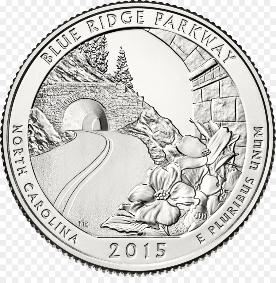 Blue Ridge Parkway Quarter Denver Mint United States Mint Coin - quarter png download - 1080*1081 - Free Transparent Blue Ridge Parkway png Download.
