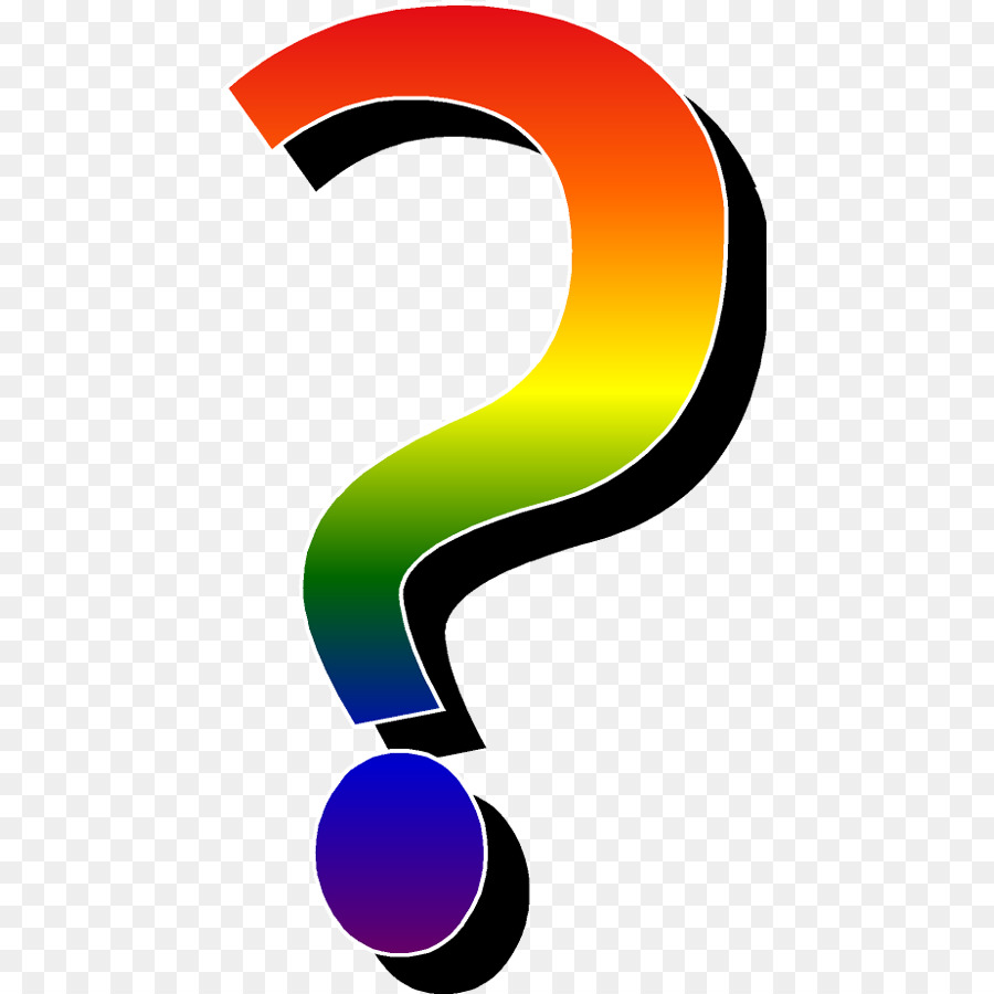 3d rainbow question mark