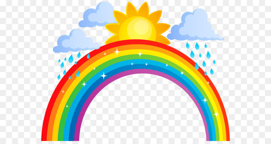 Rainbow Clip art - Rainbow Sun and Clouds PNG Transparent Clip Art Image png download - 8000*5782 - Free Transparent Rainbow png Download.