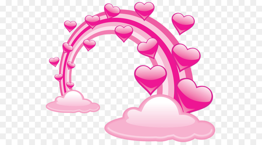 Heart Rainbow Clip art - amor png download - 600*500 - Free Transparent Heart png Download.