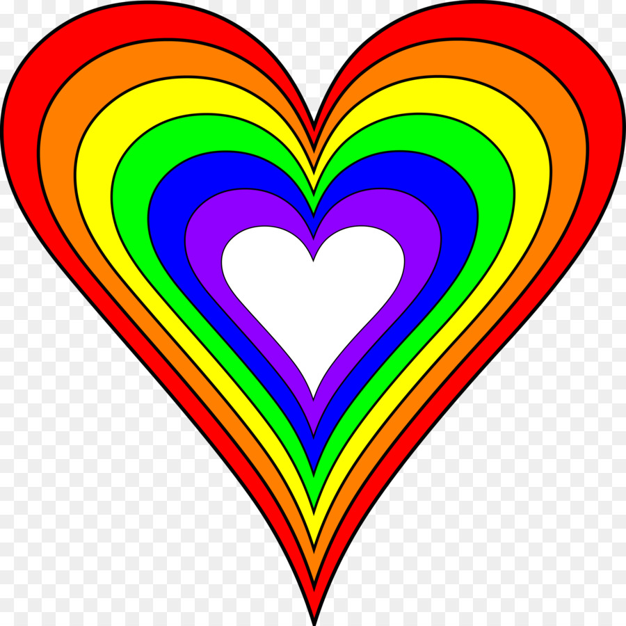 Rainbow Color Heart - rainbow png download - 2000*2000 - Free Transparent  png Download.