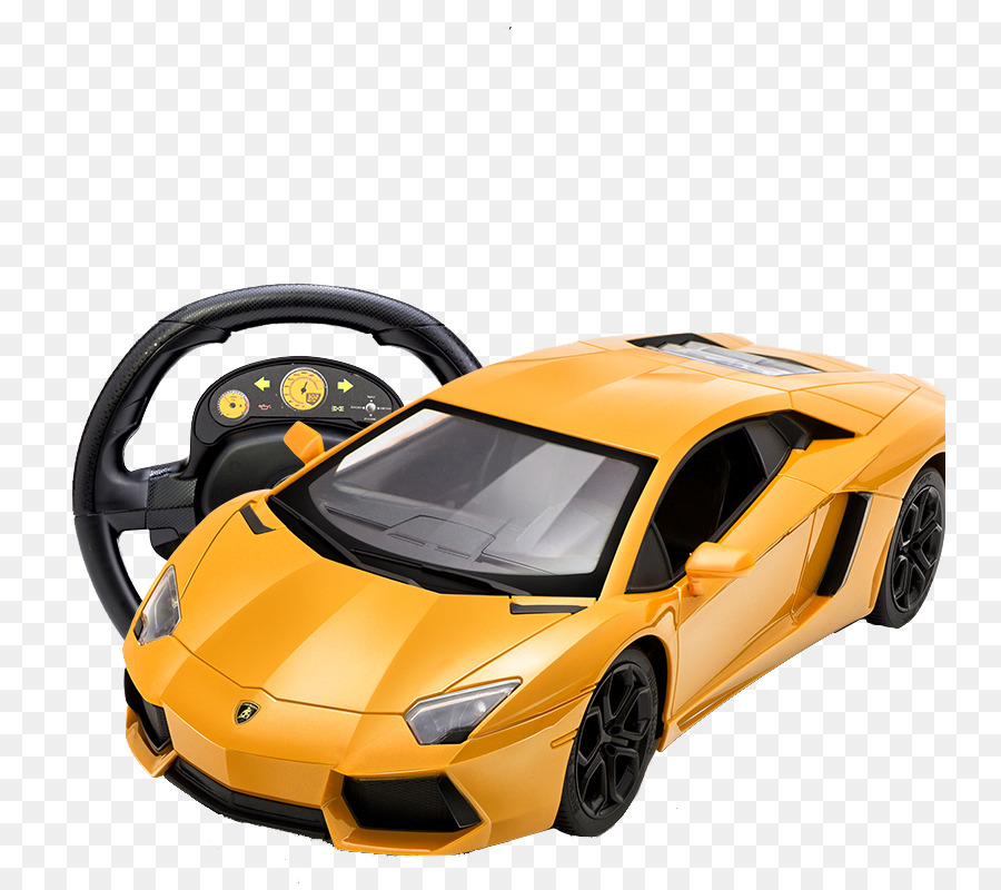 Radio-controlled car Battery charger Lamborghini Remote control - Yellow remote control car png download - 800*800 - Free Transparent Car png Download.