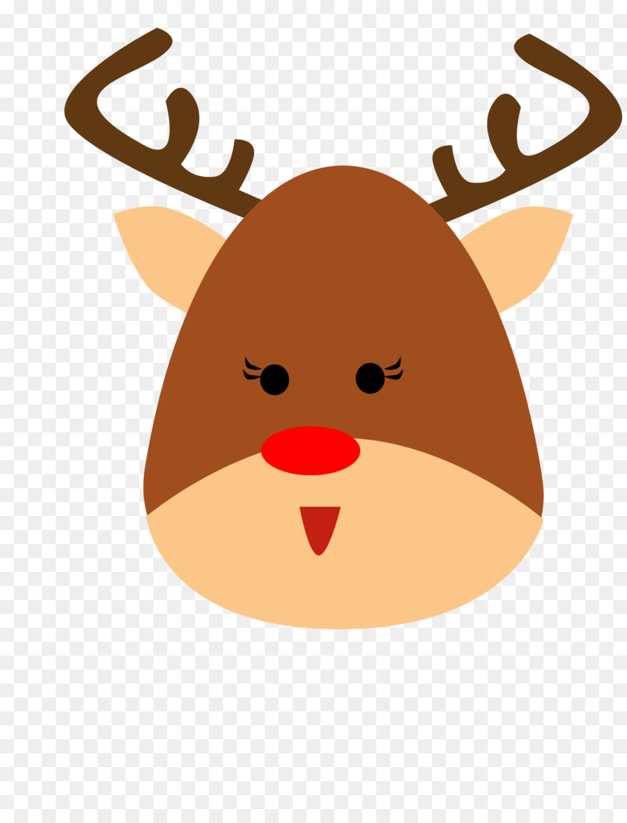 Reindeer Santa Claus Christmas Horn - Reindeer png download - 2550*3300 - Free Transparent Reindeer png Download.