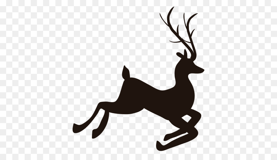 Reindeer Silhouette Clip art - Reindeer png download - 512*512 - Free Transparent Reindeer png Download.