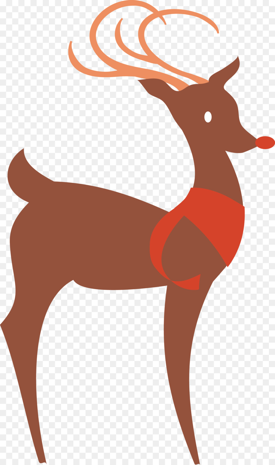 Rudolph Reindeer Christmas Clip art - Vector cartoon deer png download - 1770*2987 - Free Transparent Rudolph png Download.