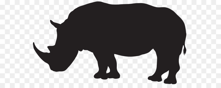Rhinoceros Silhouette Clip art - Rhino Silhouette PNG Transparent Clip Art Image png download - 8000*4276 - Free Transparent Rhinoceros png Download.
