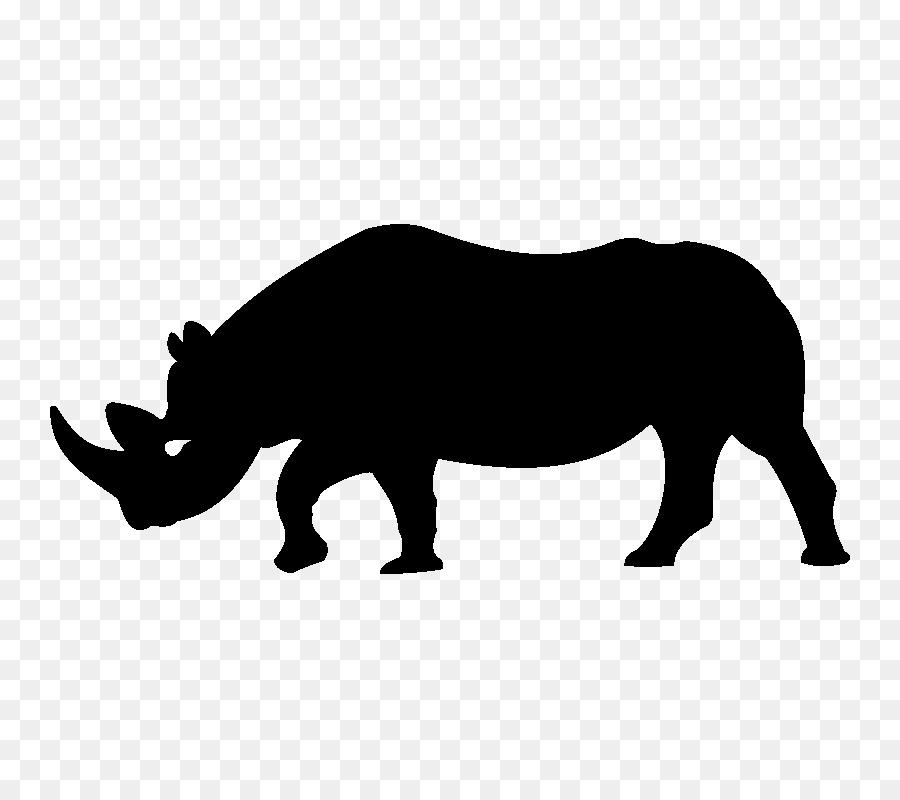 Rhinoceros Silhouette Cat Clip art - Silhouette png download - 800*800 - Free Transparent Rhinoceros png Download.