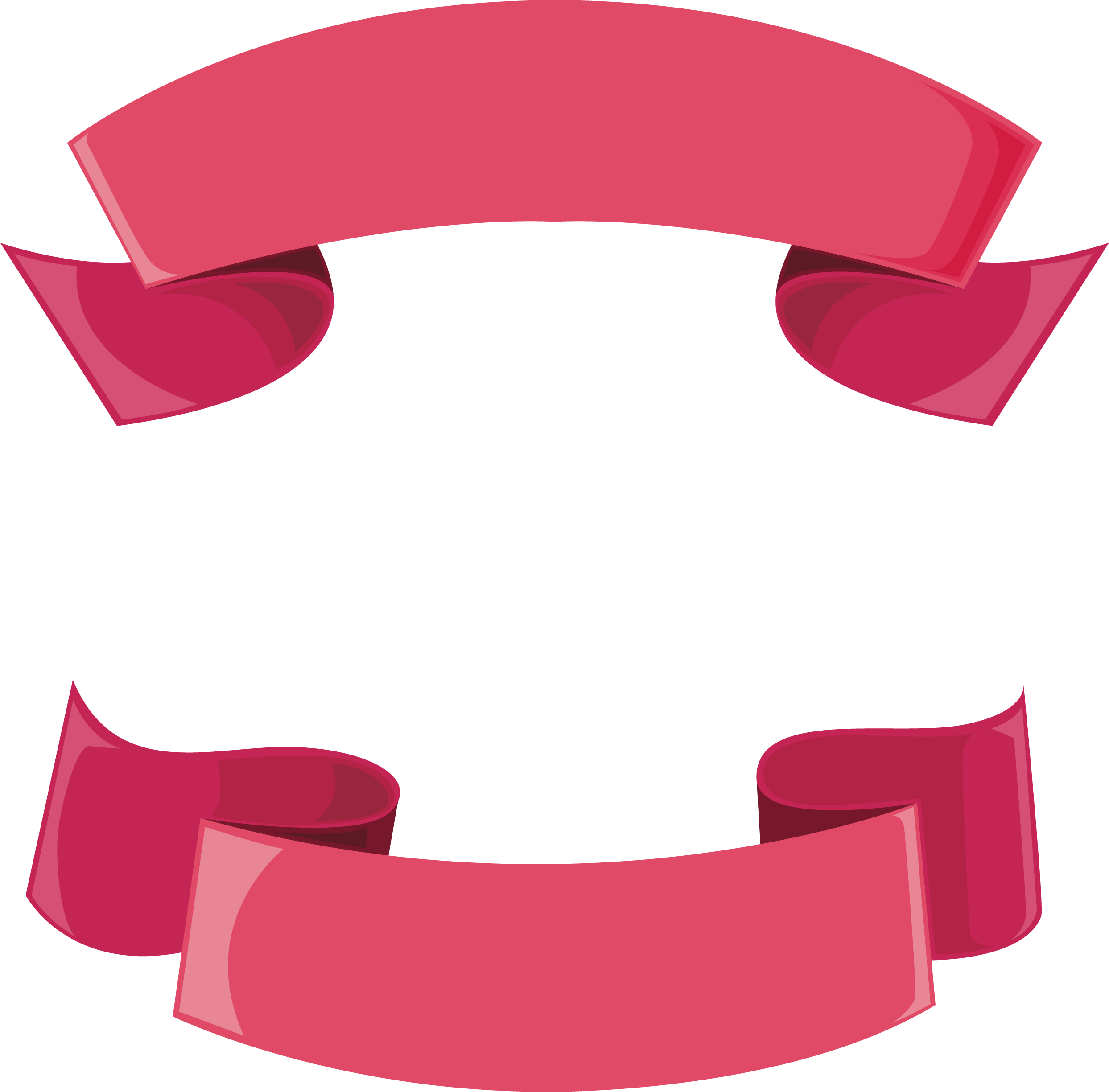 pink ribbon banner vector