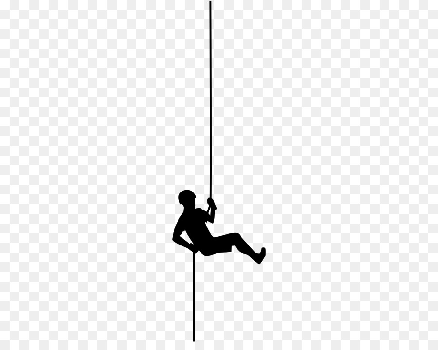Abseiling Climbing Mountaineering Clip art - Silhouette png download - 192*704 - Free Transparent Abseiling png Download.