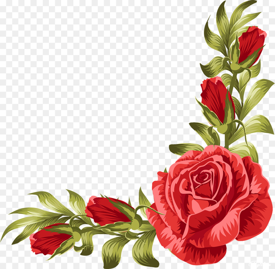 Wedding invitation Rose Flower Leaf - rose border png download - 1200* ...