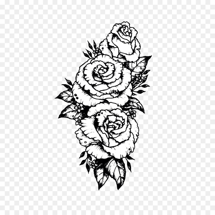 Sleeve tattoo Drawing Sketch Rose - rose png download - 2160*2160 - Free Transparent  png Download.