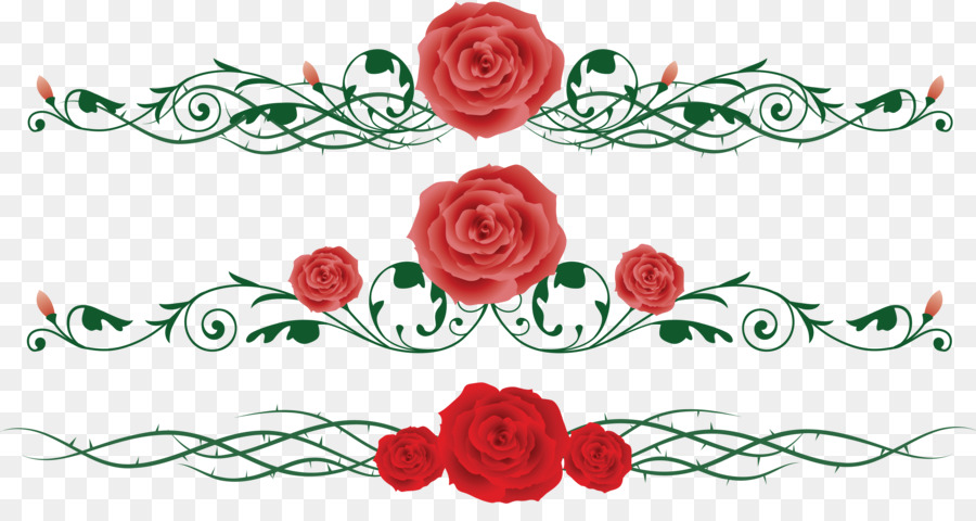 Rose Vine Flower Thorns, spines, and prickles Clip art - Chinese border png download - 5206*2685 - Free Transparent Rose png Download.