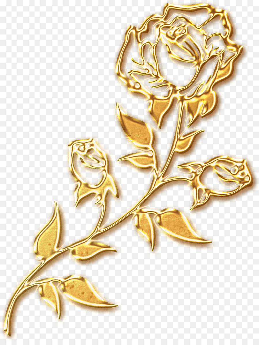 Beach rose Gold - Golden roses silhouette png download - 907*1200 - Free Transparent Beach Rose png Download.