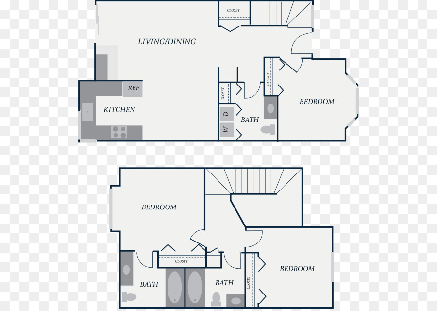 Floor plan The Row Townhomes Apartment - apartment png download - 602*635 - Free Transparent Floor Plan png Download.