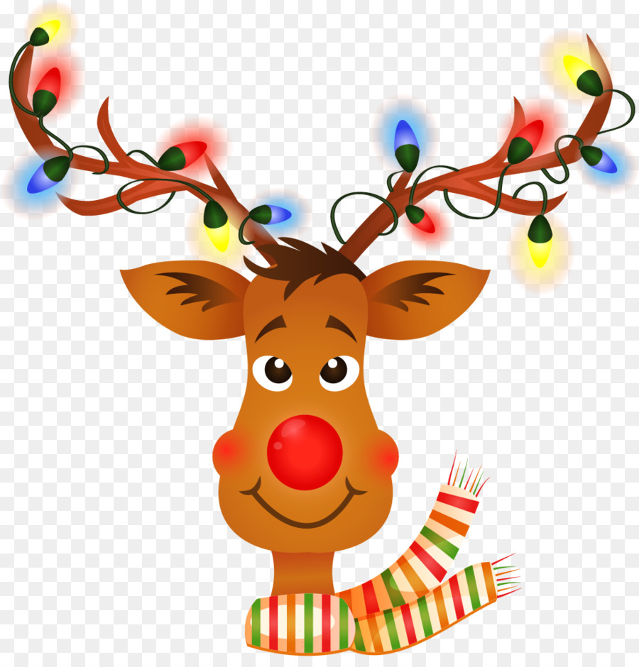 Rudolph Reindeer Cartoon - Vector painted a red nose and elk png download - 989*1017 - Free Transparent Rudolph png Download.