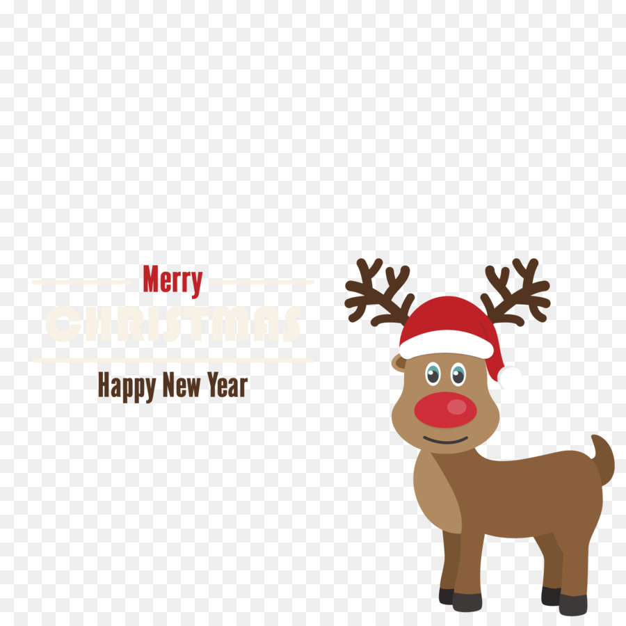 Santa Clauss reindeer Rudolph Christmas card - Christmas Rudolph the Red Nose vector material png download - 1667*1667 - Free Transparent Santa Claus png Download.