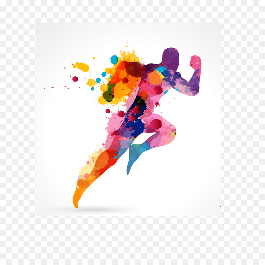 Running Watercolor painting Clip art - running man png download - 1667*1667 - Free Transparent Running png Download.
