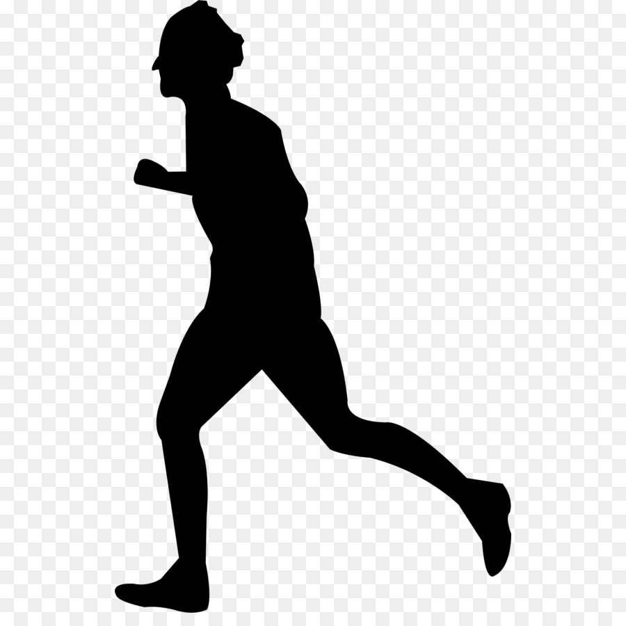Running Silhouette Clip art - Silhouette png download - 570*881 - Free Transparent  png Download.