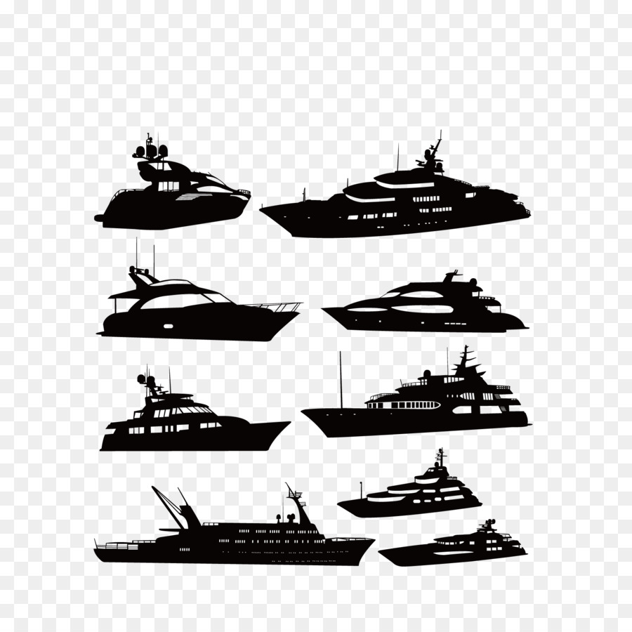 Luxury yacht Silhouette Boat - Vector ship profile png download - 1772*1772 - Free Transparent Yacht png Download.