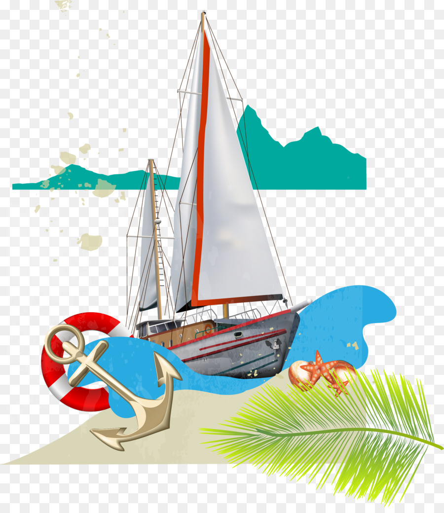 Sail Boat - Vector Boat png download - 1959*2238 - Free Transparent Sail png Download.