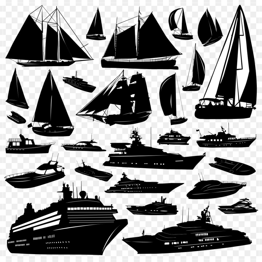 Sailing ship Boat Silhouette - boat png download - 1000*1000 - Free Transparent Ship png Download.