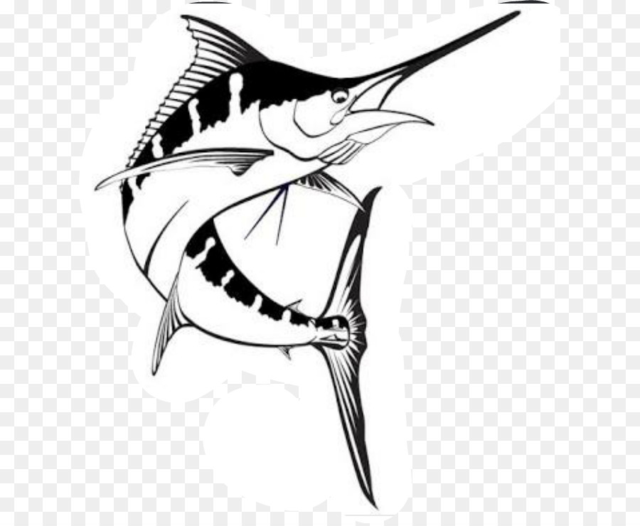 Atlantic blue marlin Drawing Billfish Marlin fishing - barracuda png drawing png download - 677*736 - Free Transparent Marlin png Download.