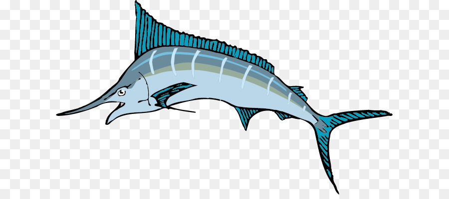 The Blue Marlin Swordfish Sailfish Clip art - Cute cartoon fish png download - 675*391 - Free Transparent Blue Marlin png Download.
