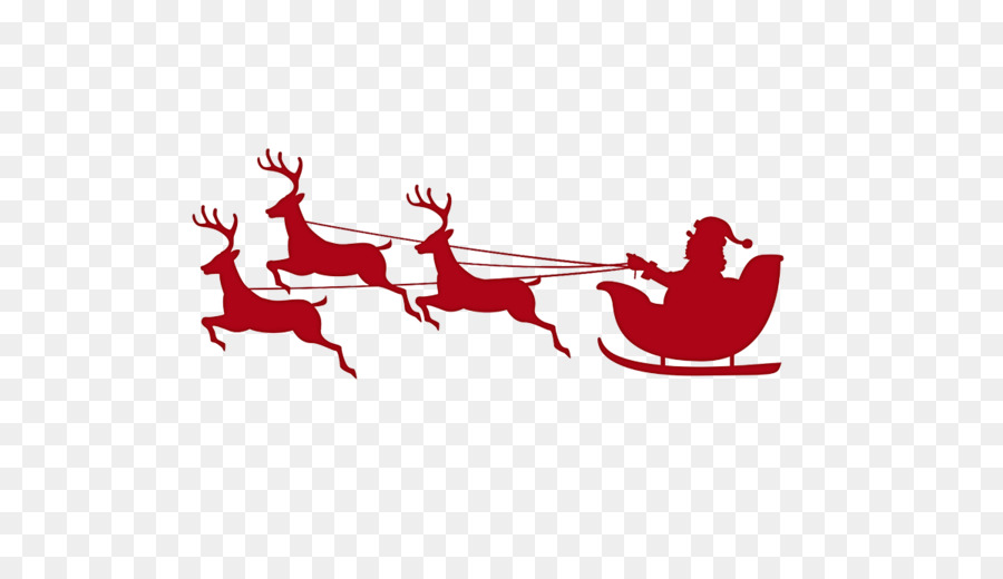 Santa's Sleigh Silhouette