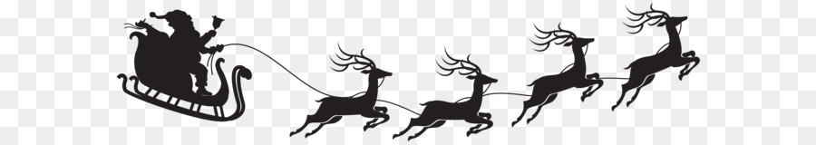 Santa's Sleigh Silhouette