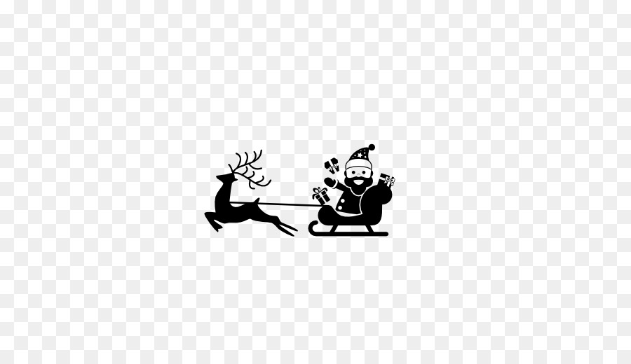 Santa's Sleigh Silhouette