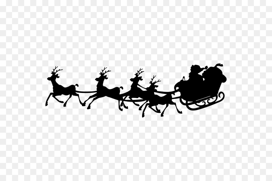 Santa's Sleigh Silhouette