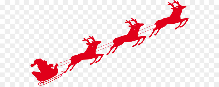 Santa's Sleigh Silhouette