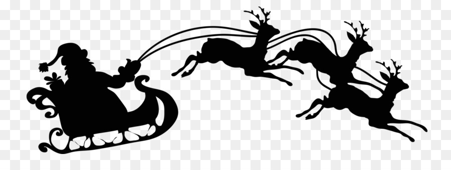 Santa's Sleigh Silhouette