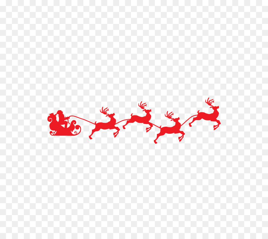 Santa's Sleigh Silhouette