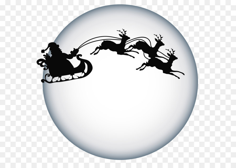 Santa's Sleigh Silhouette