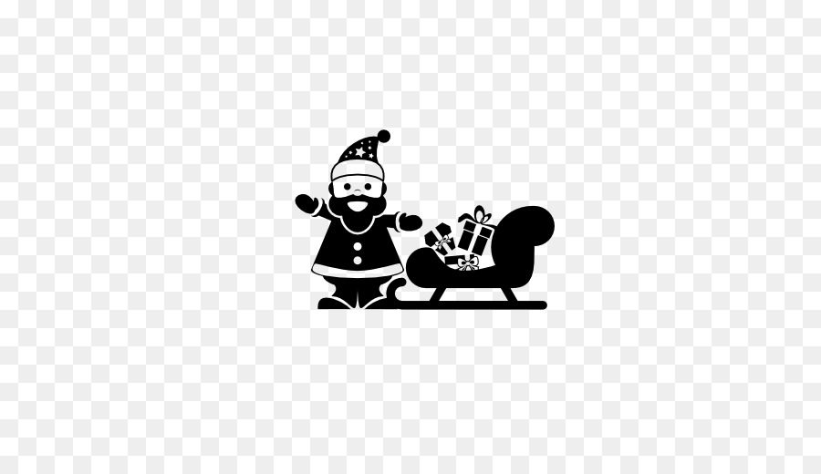 Santa's Sleigh Silhouette