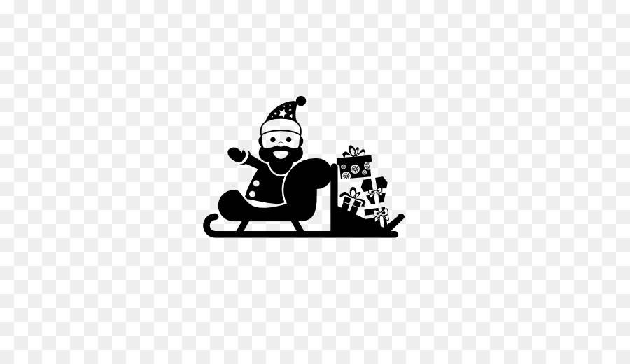 Santa's Sleigh Silhouette