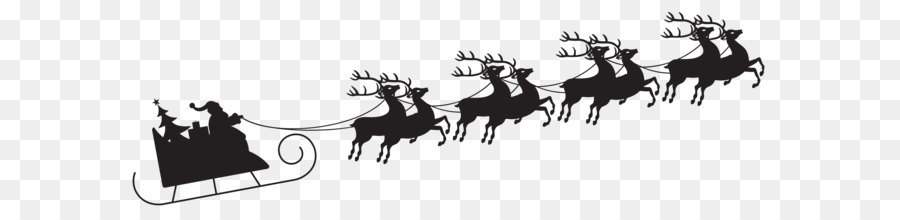 Santa's Sleigh Silhouette