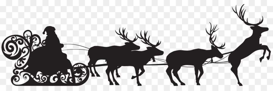 Santa's Sleigh Silhouette