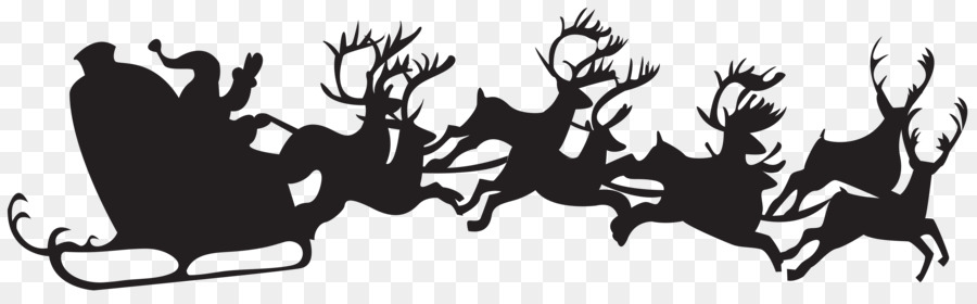 Santa's Sleigh Silhouette
